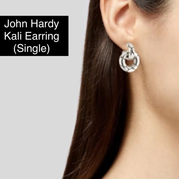 JOHN HARDY Kali Door Knocker Pierced Earring / STERLING SILVER (Single Earring) - Picture 2 of 10